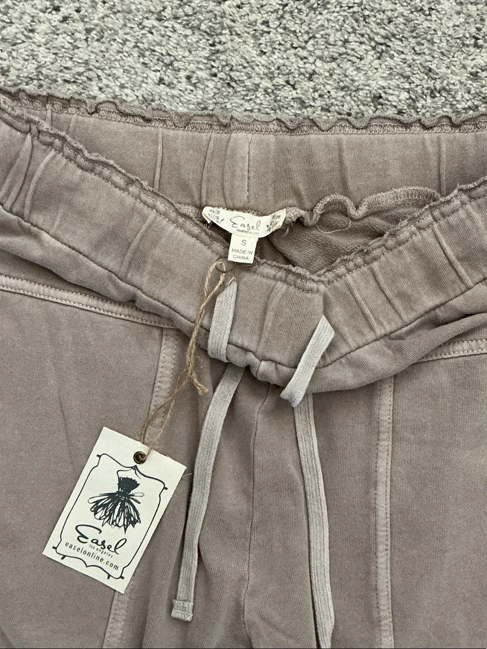 NWT Easel Wide-Leg Cargo Sweatpants ~ Mocha - Picture 5 of 9
